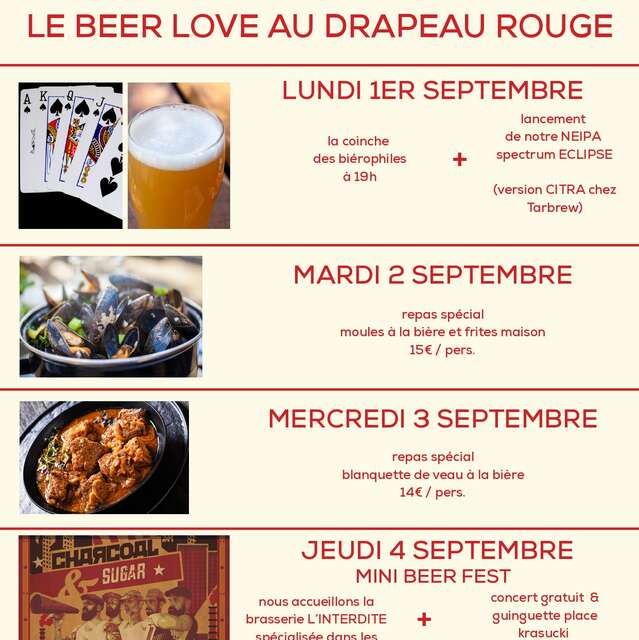 BEER LOVE FEST AU DRAPEAU ROUGE