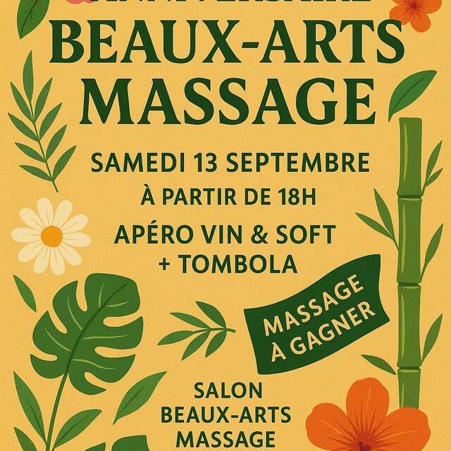 ANNIVERSAIRE BEAUX ARTS MASSAGE