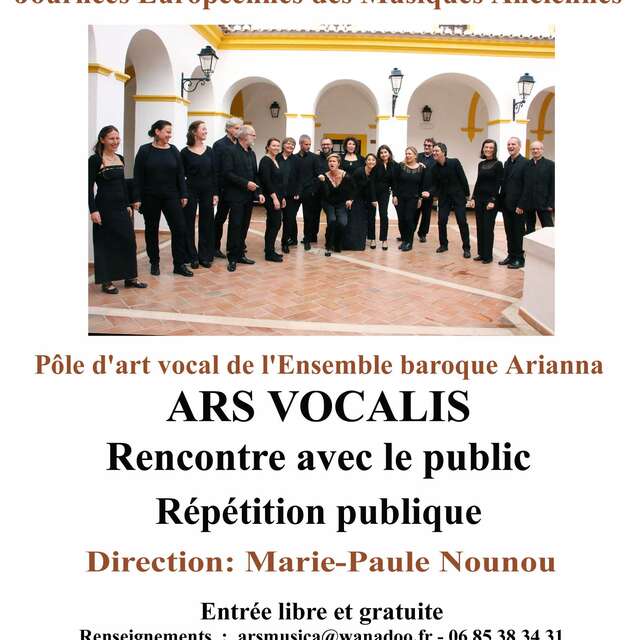 RENCONTRE ET UNE RÉPÉTITION PUBLIQUE ARS VOCALIS