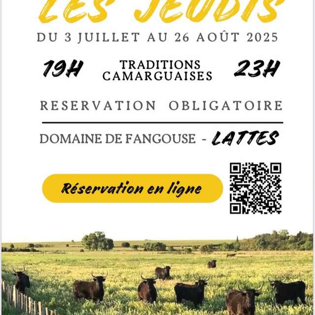 SOIRÉES CAMARGUAISES D’ÉTÉ LES JEUDIS AU DOMAINE DE FANGOUSE