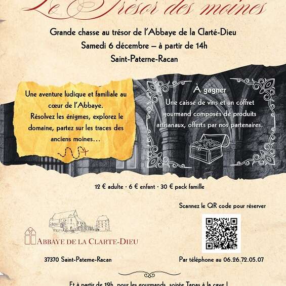 Chasse au trésor dans les caves et l'abbaye