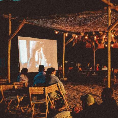 Cinéma plein air au camping chez Antoine