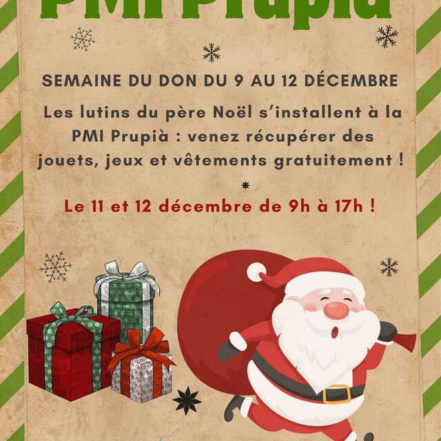 PMI de Propriano : Distribution de jeux, jouets et vêtements