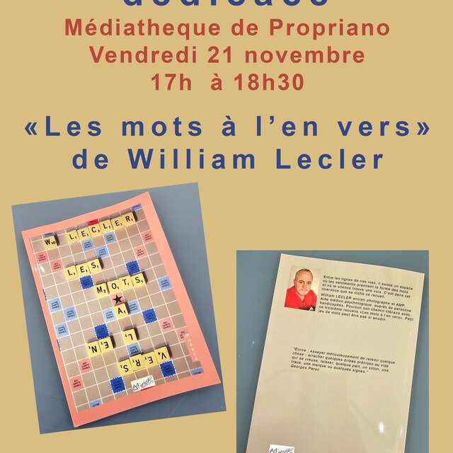 Présentation et dédicace "Les mots à l'en vers" de William Lecler
