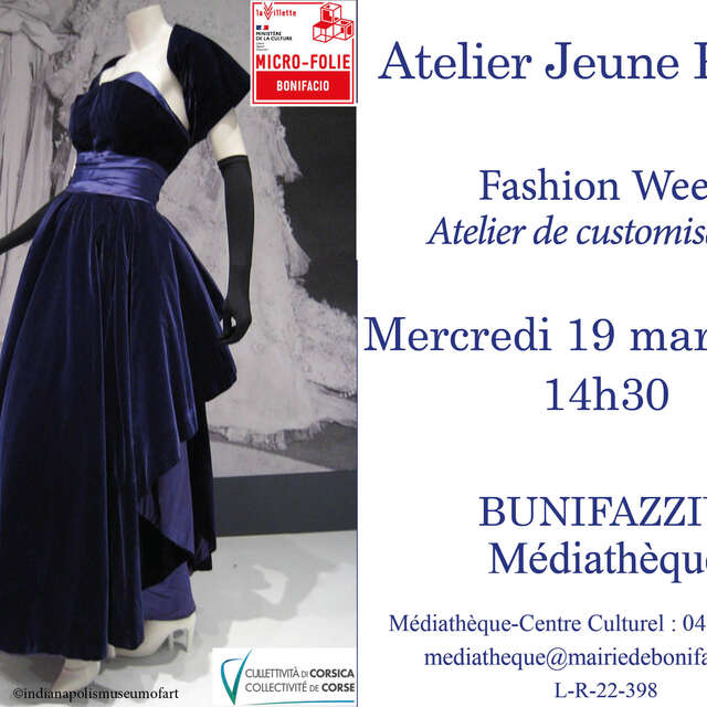 ATELIER JEUNE PUBLIC : CUSTOMISATION "FASHION WEEK"