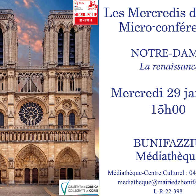 MICRO-CONFÉRENCE : NOTRE-DAME "LA RENAISSANCE"