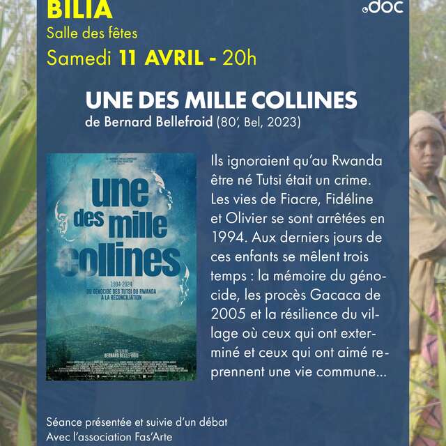 Ciné-village à Bilia : Projection du film "Une des mille collines"