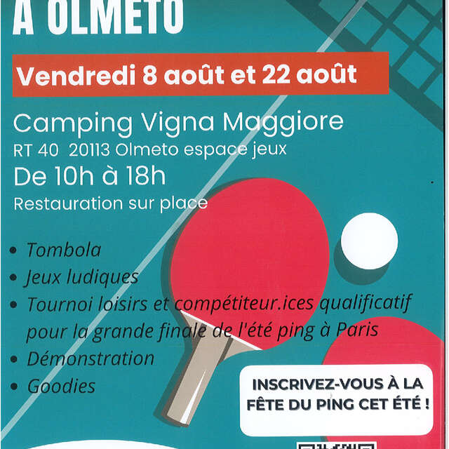 Fête du Ping cet été à Olmeto