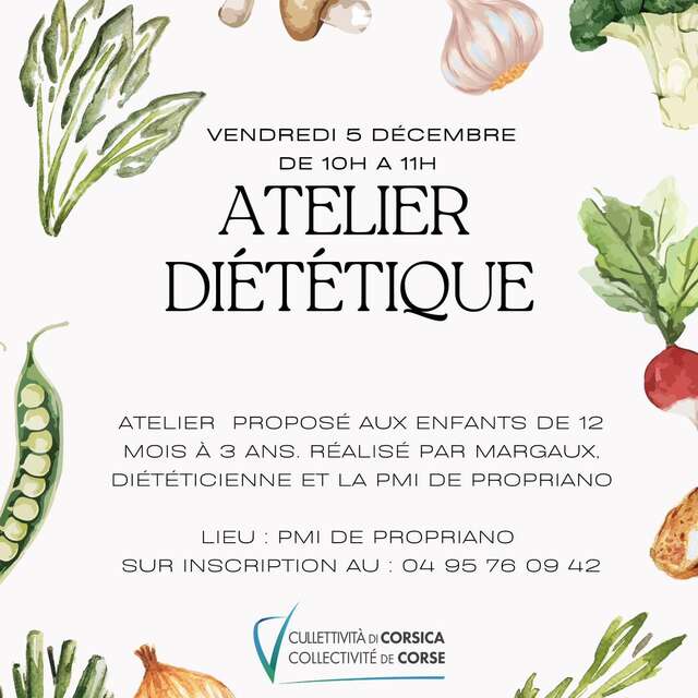 Atelier Diététique autour de l'alimentation des enfants de 12 mois à 3 ans