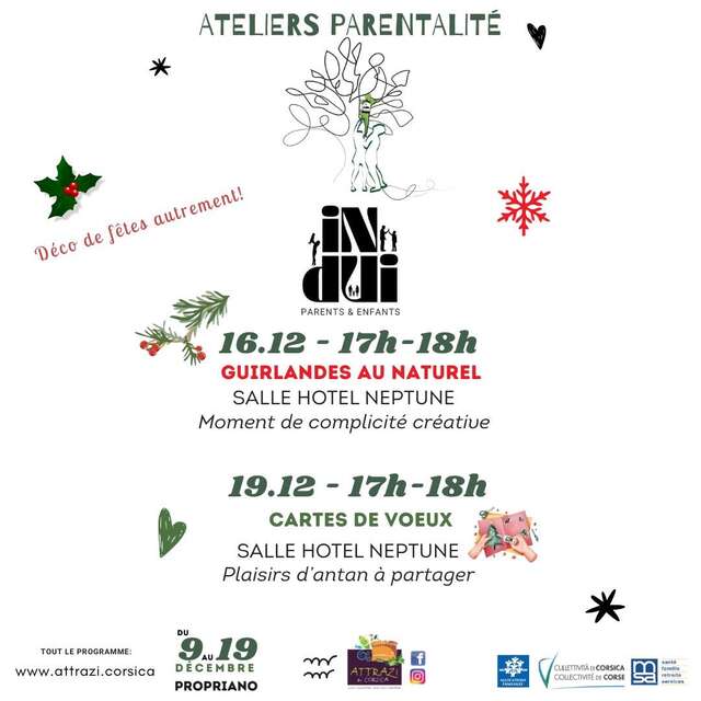 Ateliers Parentalité – Guirlandes et Cartes de Vœux au Naturel