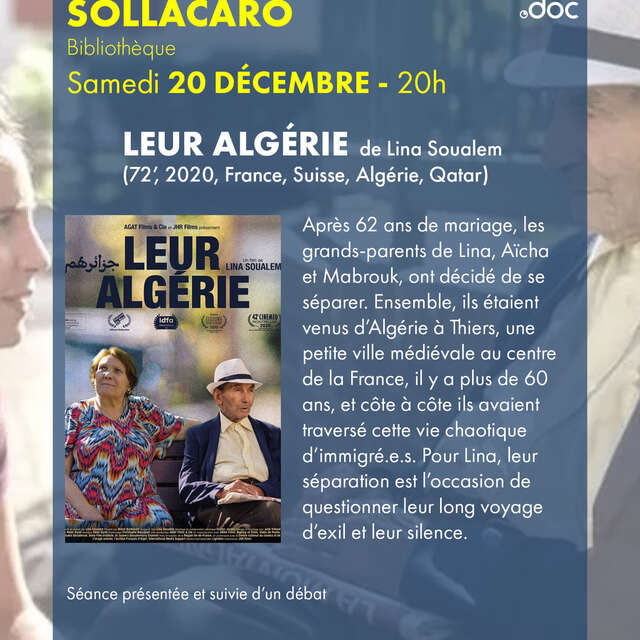 Ciné-village à Sollacaro : Projection du film "Leur Algérie" de Lina Soualem