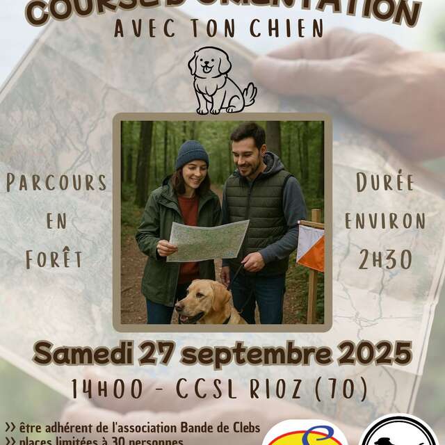 Course d'orientation avec son chien à Rioz