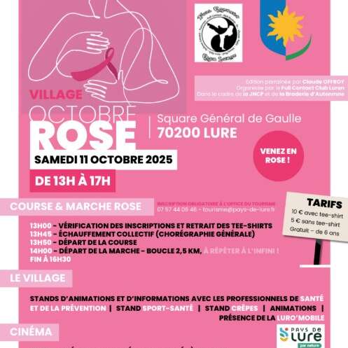 OCTOBRE ROSE : course et marche rose