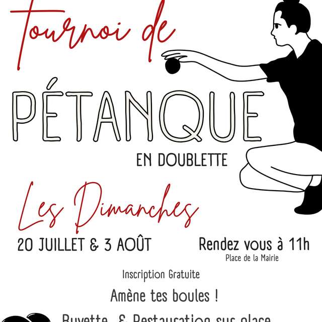 Tournois de pétanque de La Forge