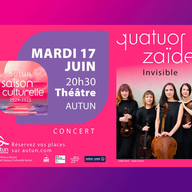 Concert Quatuor Zaïde - Invisible