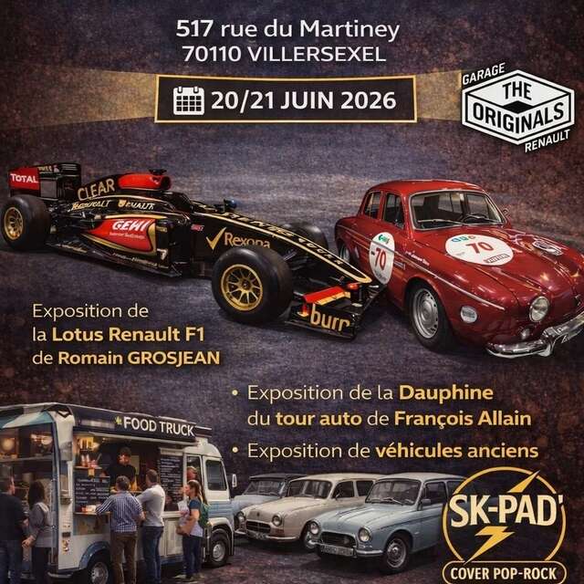 Exposition de voitures et concert rock