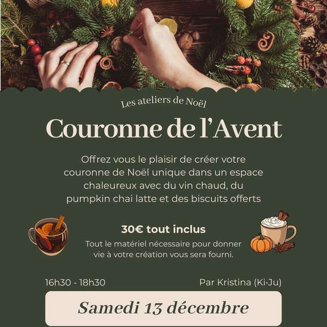 Atelier de Noël - Couronne de l'Avent