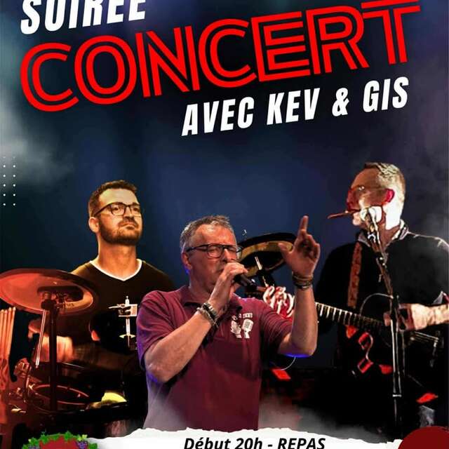 Soirée concert et repas avec Kev et Gis