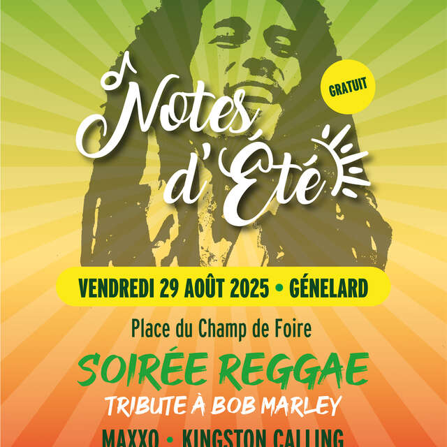 Notes d'Été - Soirée reggae Tribute à Bob Marley