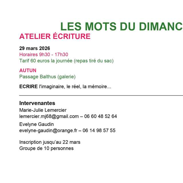 Les Mots du Dimanche