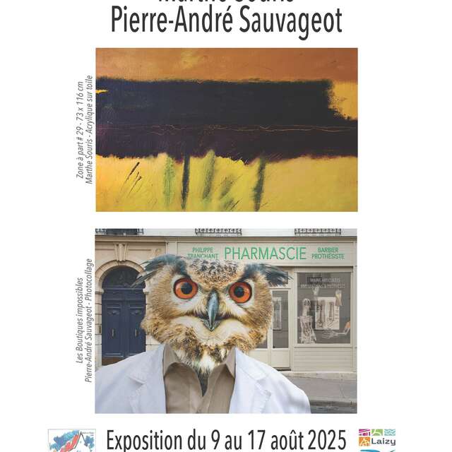 Exposition peinture & photocollage de Marthe SOURIS et Pierre-André SAUVAGEOT