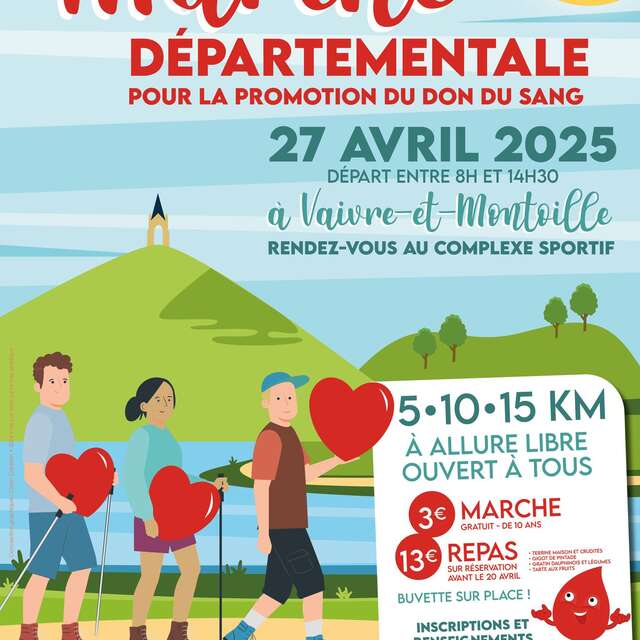 Marche départementale pour la promotion du don du sang