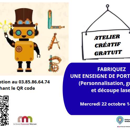 Fabriquer une enseigne de porte au Fablab