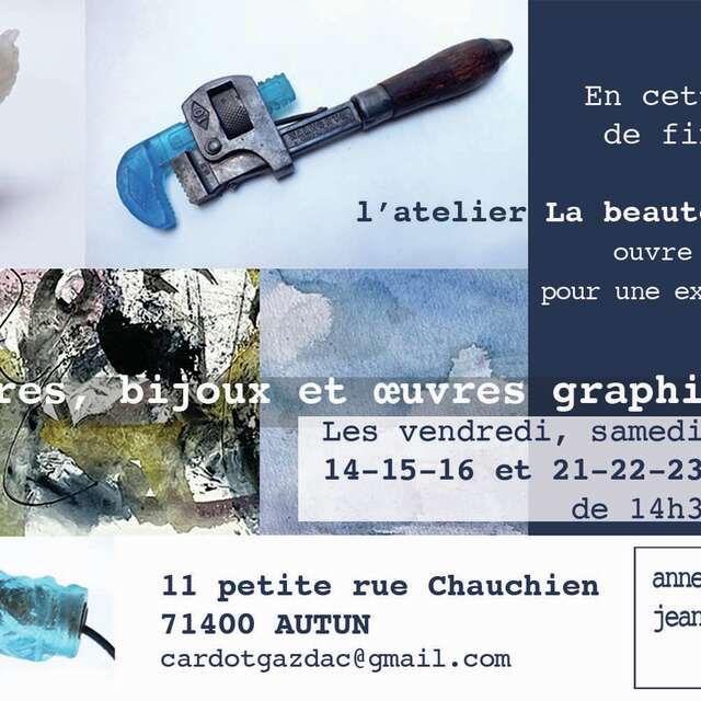 Ateleir La beauté est fragile - Exposition vente - Sculptures - Bijoux - Oeuvres graphiques