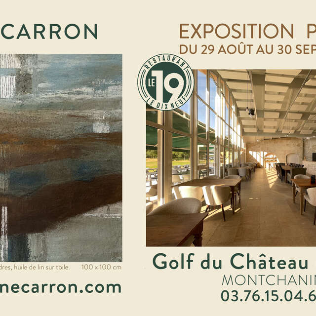 Exposition de peinture d'Hélène Carron au Golf du Château d'Avoise