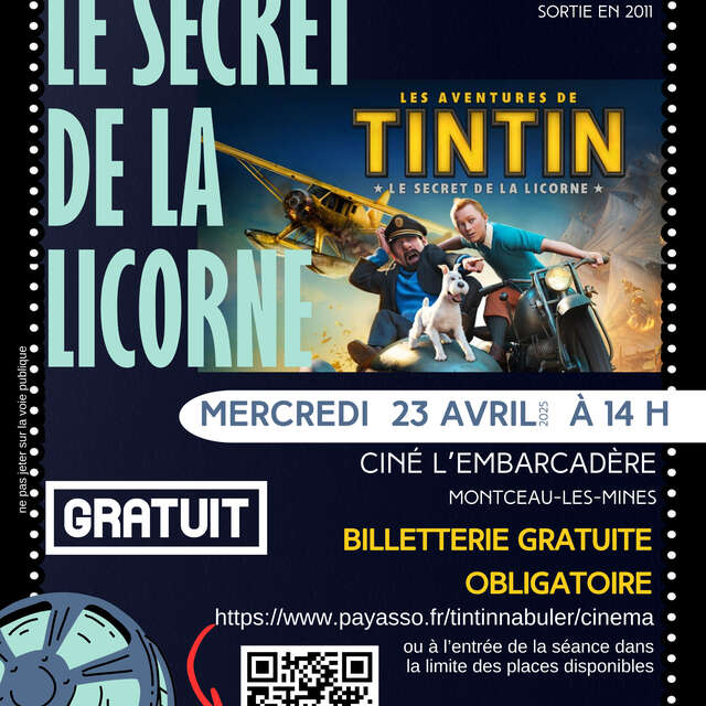 Séance cinéma "Le secret de la Licorne"