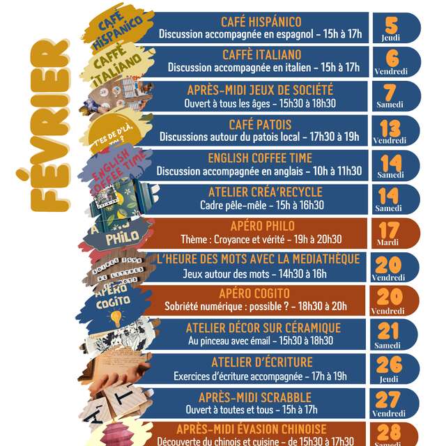 Animations de février au Vent dans les fleurs