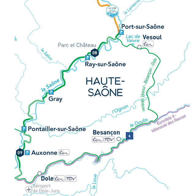 Boucle vélo entre Doubs et Saône