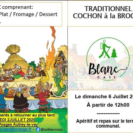 Repas cochon à la broche