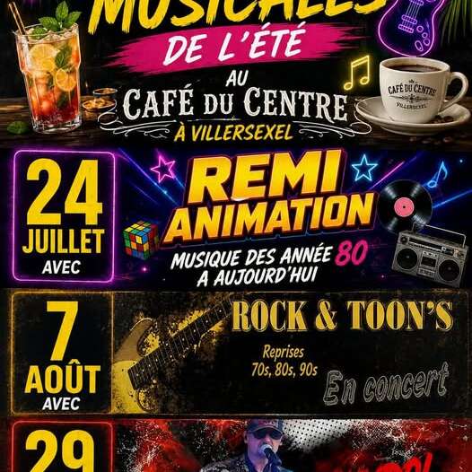 Animations musicales de l'été au Café du Centre