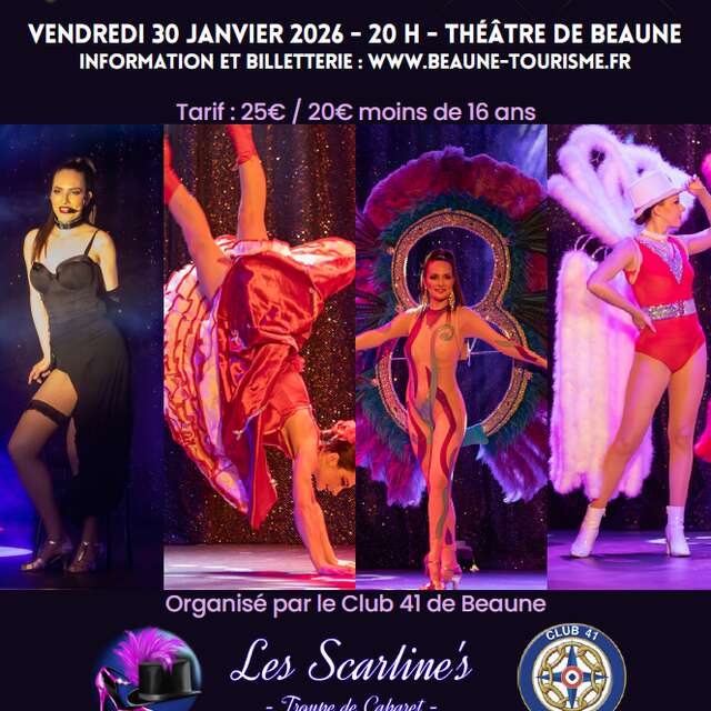 Cabaret Les Scarline's - soirée caritative au Théâtre de Beaune : Ensemble pour les enfants malades
