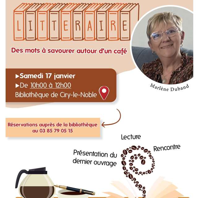 Petit déjeuner littéraire en compagnie de Marlène Duband