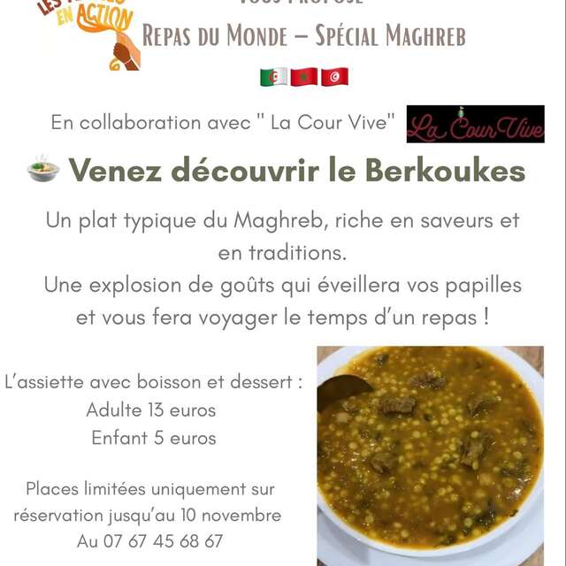 Repas Cuisine du Monde par les Femmes du Monde