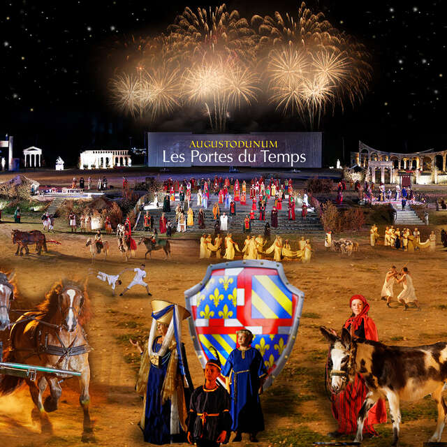 Visite guidée ville gallo-romaine suivie du spectacle historique Augustodunum