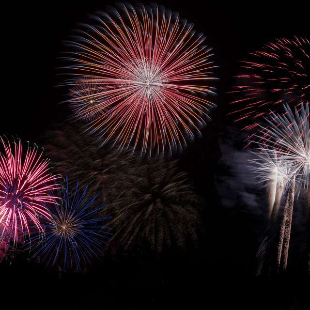 Défilé de lampions et feu d'artifice