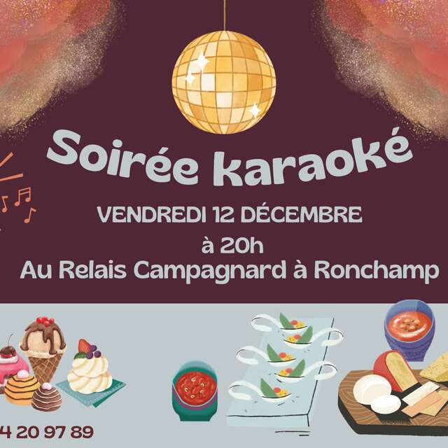 Soirée karaoké au Relais Campagnard à Ronchamp