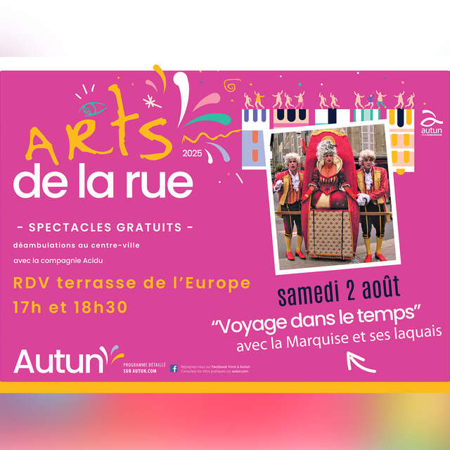 Arts de la Rue - "Voyage dans le temps" avec la Marquise et ses laquais