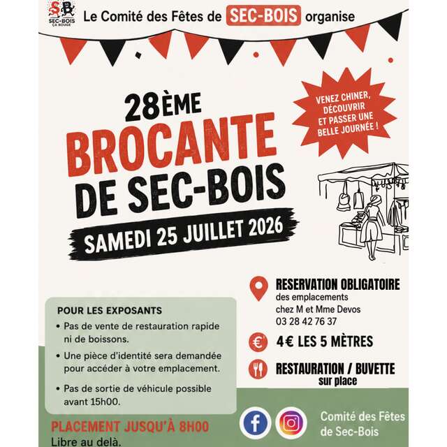 28e brocante de Sec-Bois et concert tribute ABBA et Queen