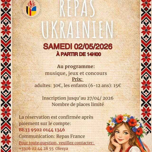 Repas Ukrainien à Valenciennes
