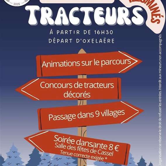 Parade de tracteurs illuminés