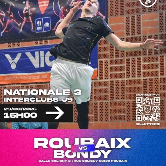 ROUBAIX reçoit BONDY pour la 9eme journee de NATIONALE 3