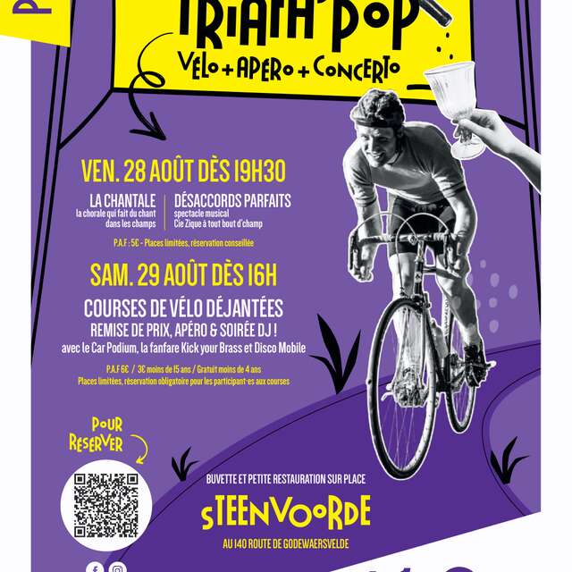 Triath'pop: Vélo + apéro + concerto à Steenvoorde