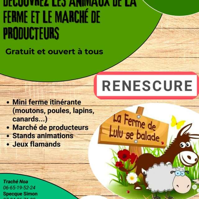Découvrez les animaux de la ferme et le marché de producteurs à Renescure