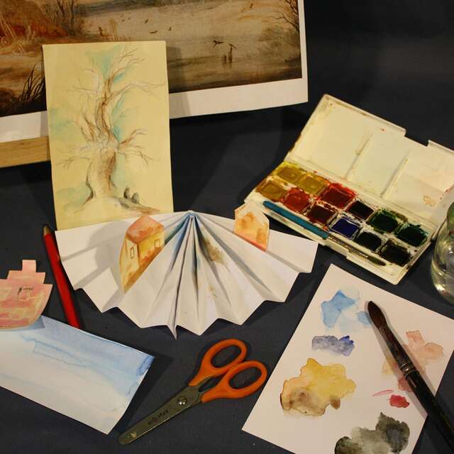 Atelier d'arts plastiques au Musée Départemental de Flandre: "Plume d'hiver"