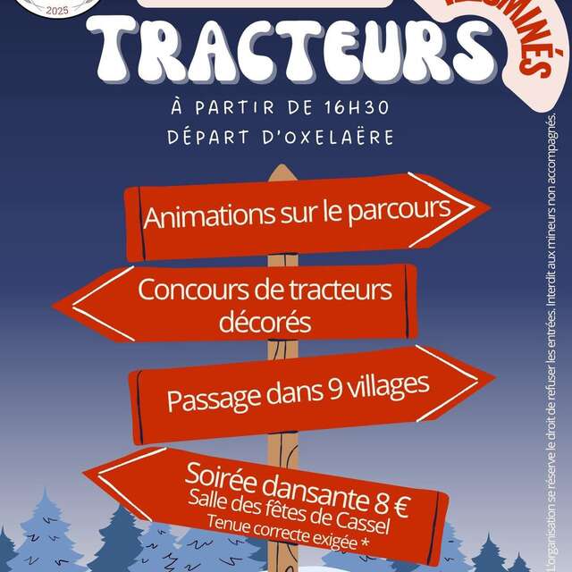 Parade de tracteurs illuminés