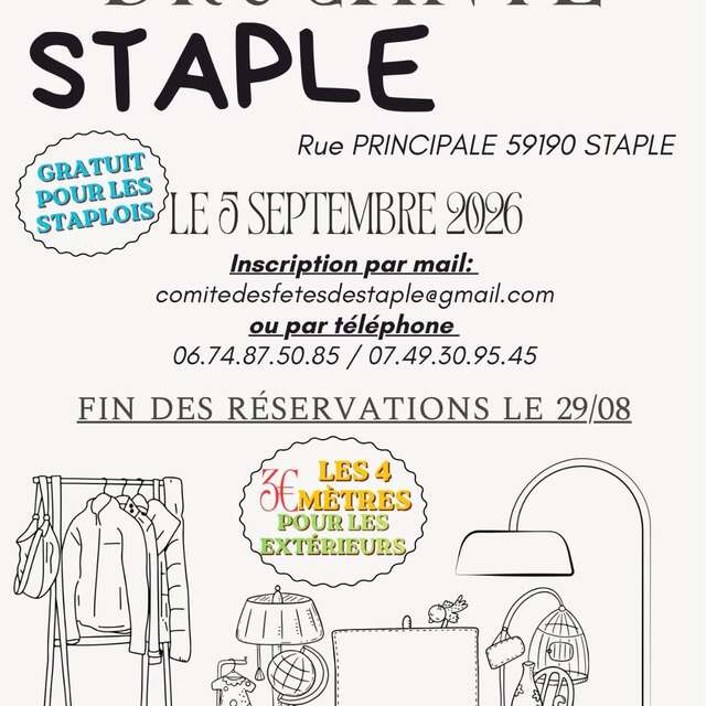 Brocante à Staple